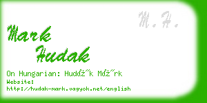 mark hudak business card